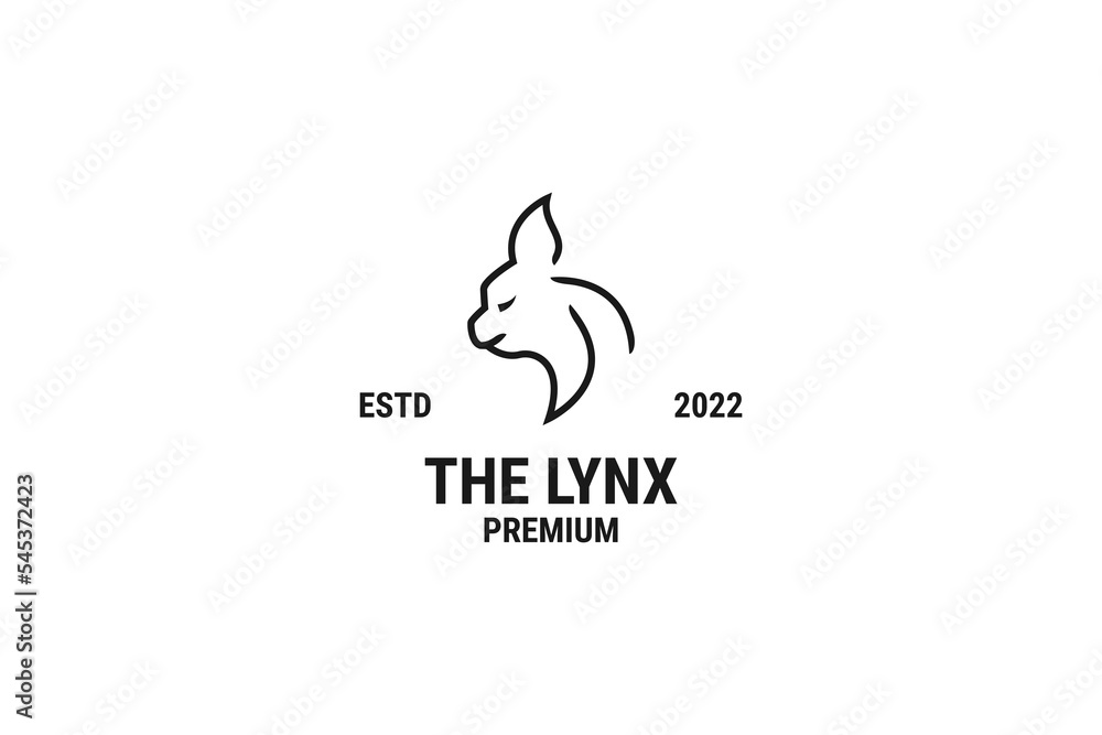 Obraz premium Lynx head logo design vector illustration idea