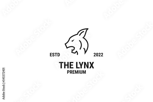 Lynx head logo design vector illustration idea