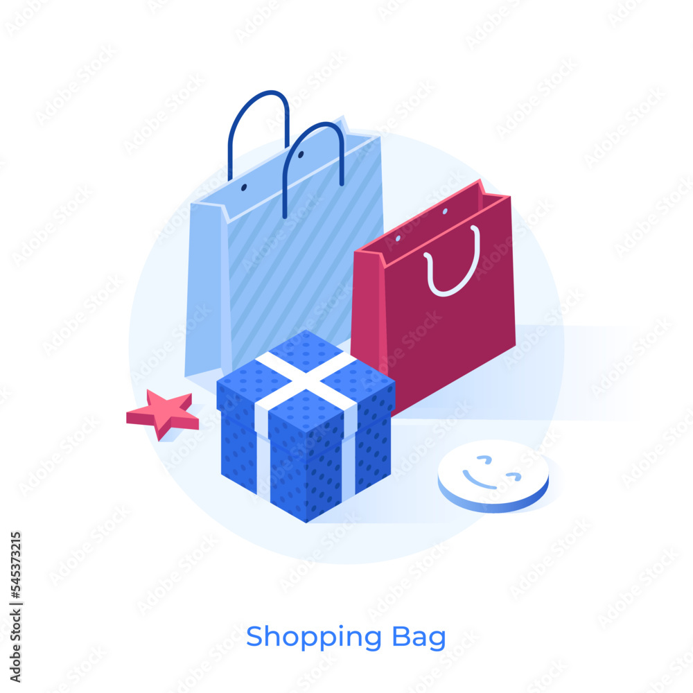 Vector Isometric Icon. Shopping And Retail