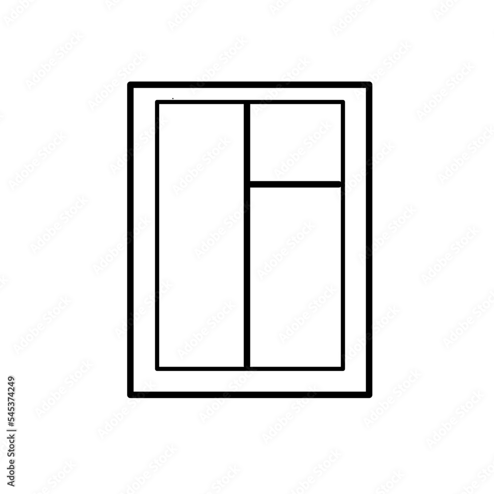 Glass Frame Outline Symbol. Premium Quality Isolated Window Element In Trendy Style. Glass Frame Outline Symbol. Premium Quality Isolated Window Element In Trendy Style.