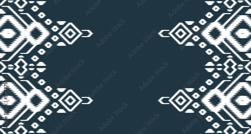 Obraz premium Ikat Seamless Pattern Design Art ornament. Ethnic abstract geometric pattern in tribalt vertical. Vector illustration EP.25