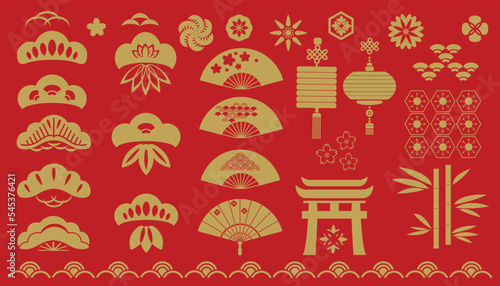 Happy Chinese New Year 2023 , Year of the Rabbit  Chinese hieroglyph translation: "Happy New Year,  Rabbit"  Concept holiday template greeting card, banner,  Vector flat illustration