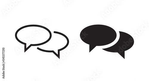 Speech bubbles, speak icon vector in clipart concept