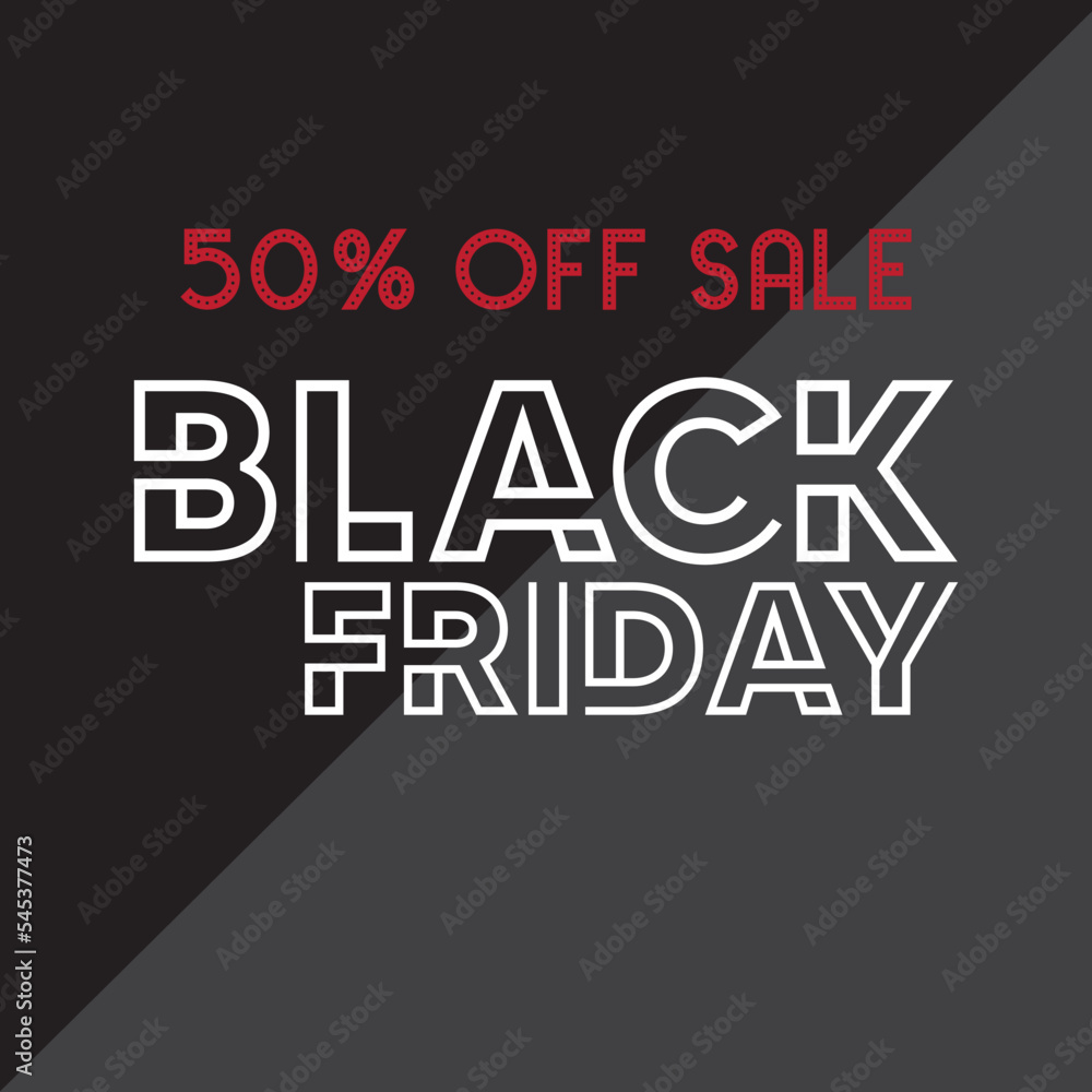 Black Friday sale inscription design template. Black Friday banner. Vector illustration