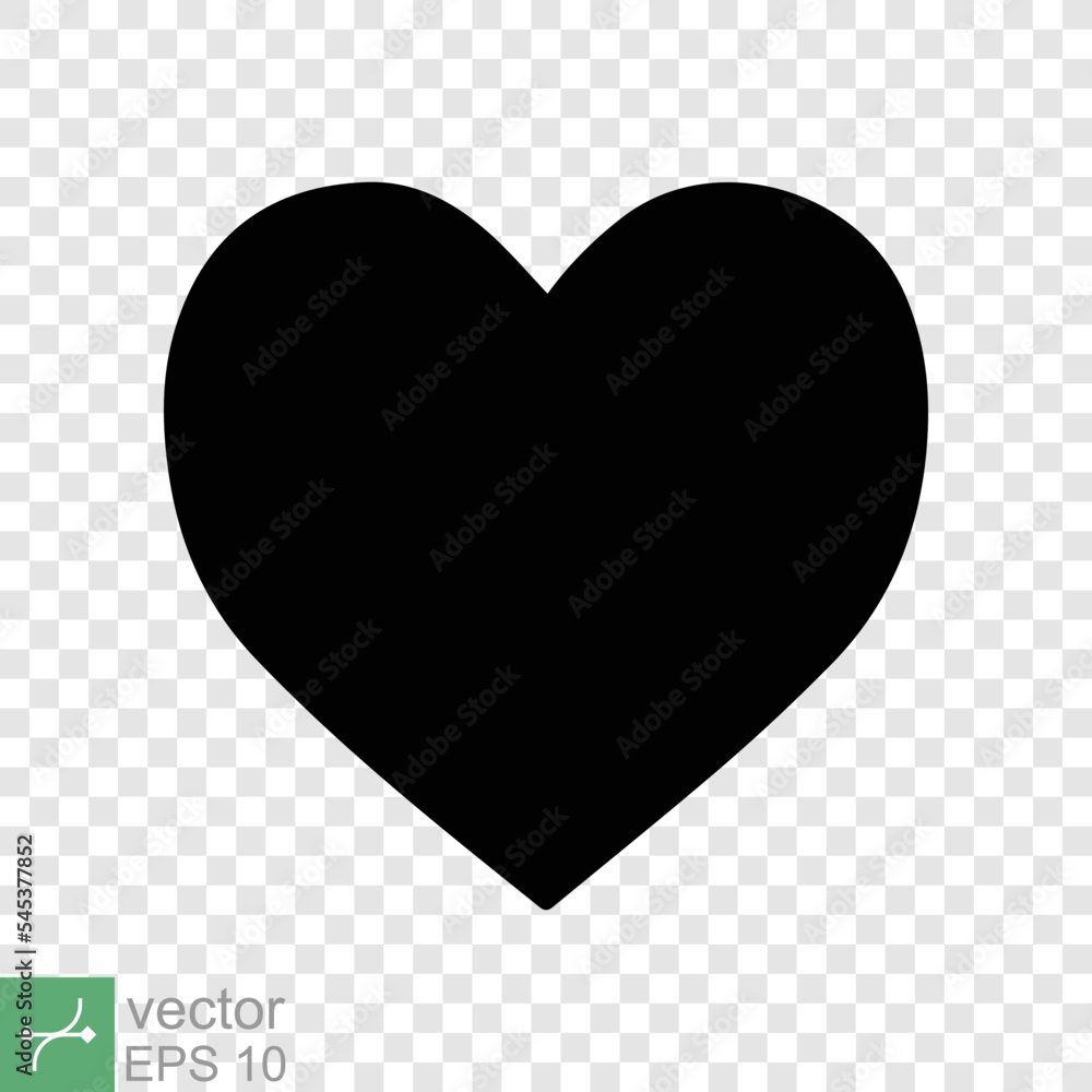 Heart icon isolated on transparent background. Simple flat icon. Black love shape symbol, blank heart silhouette sign logo design, romantic wedding concept. vector illustration EPS 10. Heart icon isolated on transparent background. Simple flat icon. Black love shape symbol, blank heart silhouette sign logo design, romantic wedding concept. vector illustration EPS 10.