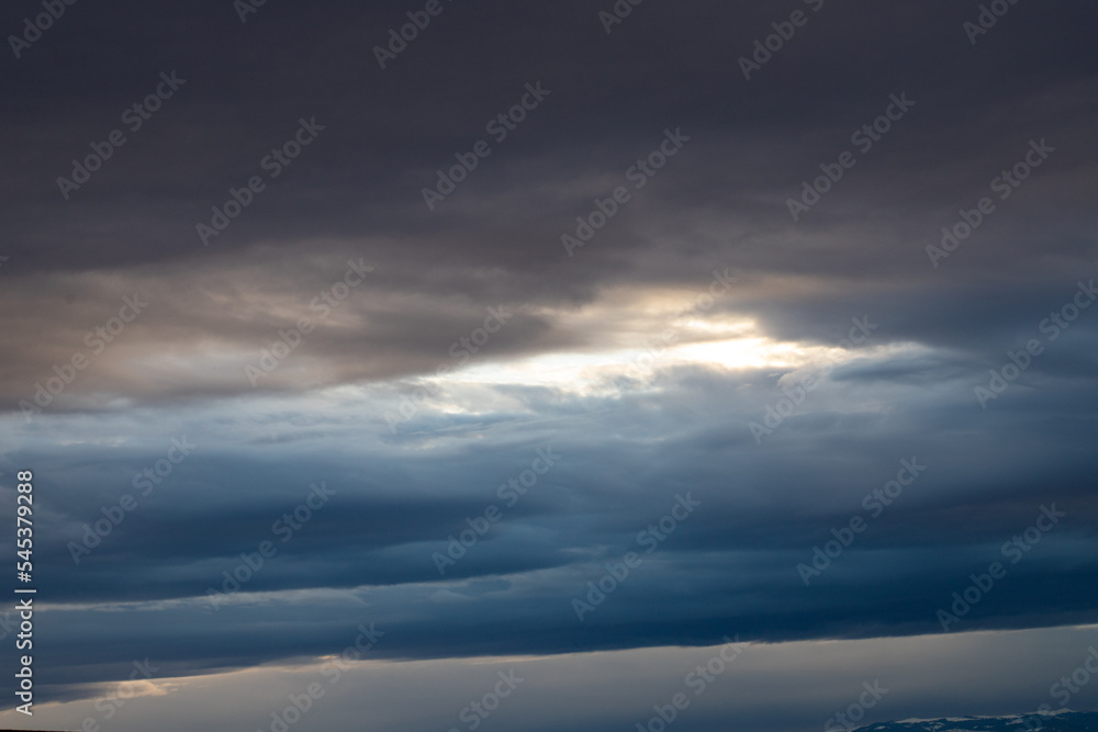 dark blue sky at sunset background