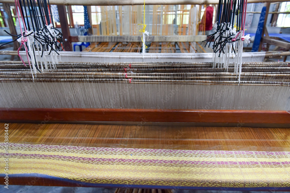 silk weaving process of villagers in Thailand Stock Photo Adobe Stock