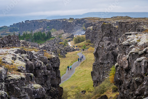 Landscape of Þingvellir National Park (Iceland)