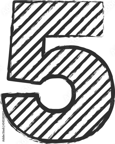 Sketch chalk style serif font handdrawn art. Chalked contour bold uppercase numbers, filled with chalky lines. Decoration grunge dash elements for sketchy graphic or chalk board classroom design