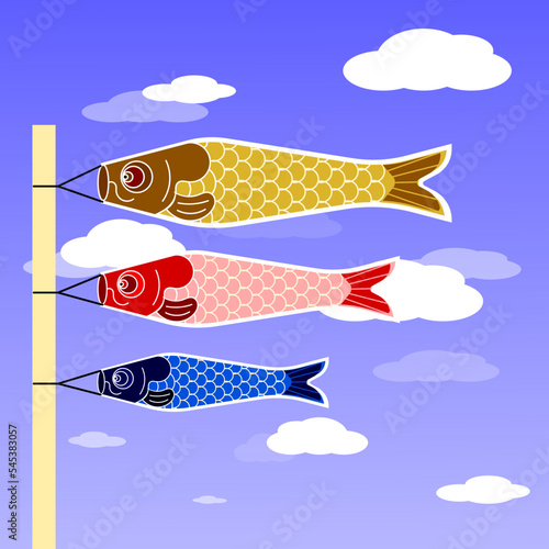 Japanese carb windsocks or Koinobori for Children's Day celebration