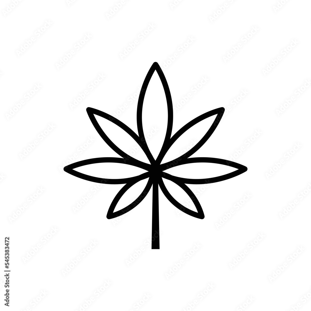 Leaf cannabis icon vector logo template