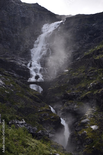 waterfall in the mountains