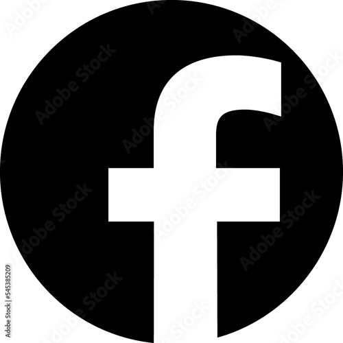 Facebook concept app glyph  sign