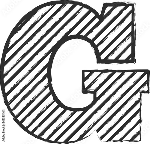 Grunge chalk style sans serif font handdrawn art. Chalked uppercase english alphabet, filled with chalky lines. Decorative chalk type elements for sketch scribble banner or chalk board school design