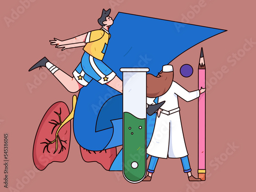 Doctor epidemic prevention and anti epidemic flat vector concept operation illustration
