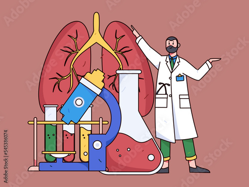 Doctor epidemic prevention and anti epidemic flat vector concept operation illustration
