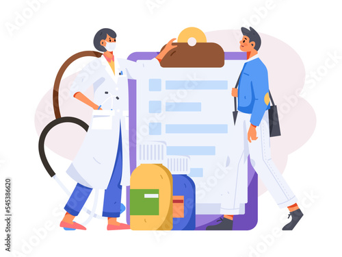Doctor epidemic prevention and anti epidemic flat vector concept operation illustration
