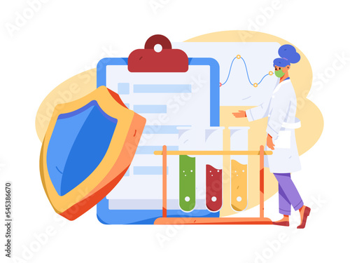 Doctor epidemic prevention and anti epidemic flat vector concept operation illustration
