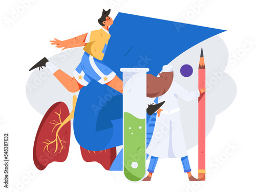 Doctor epidemic prevention and anti epidemic flat vector concept operation illustration
