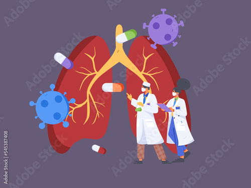 Doctor epidemic prevention and anti epidemic flat vector concept operation illustration
