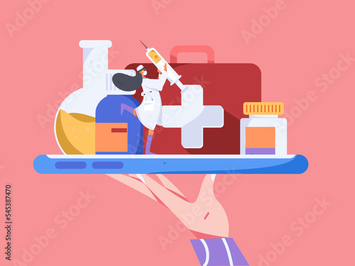 Doctor epidemic prevention and anti epidemic flat vector concept operation illustration
