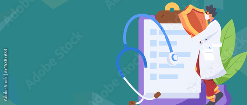 Doctor epidemic prevention and anti epidemic flat vector concept operation illustration
