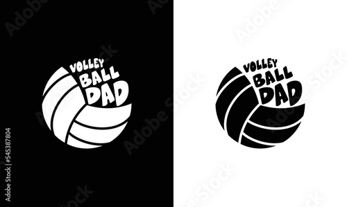 Volleyball Dad T shirt design, typography