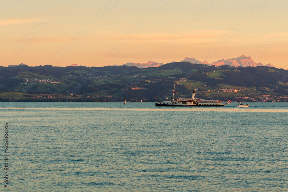 Obraz premium Panoramic view of Lake Constance, Bavaria Germany.