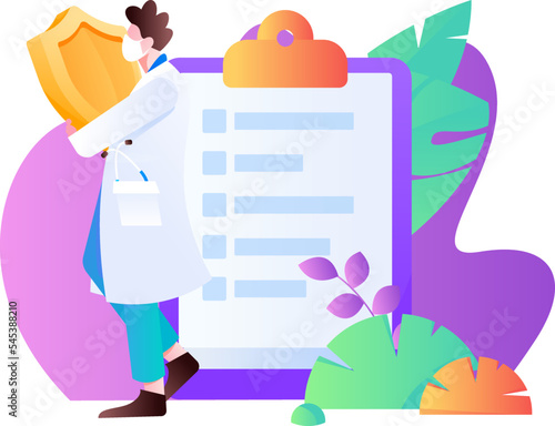 Doctor epidemic prevention and anti epidemic flat vector concept operation illustration
