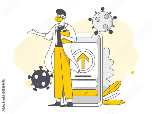 Doctor epidemic prevention and anti epidemic flat vector concept operation illustration
