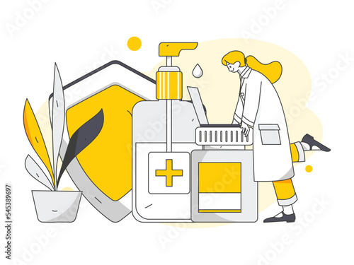 Doctor epidemic prevention and anti epidemic flat vector concept operation illustration
