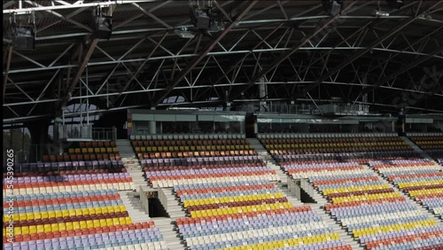 A lot of empty stadium stands