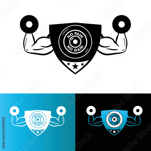 MODERN gym and fitness logo for a UNIQUE muscle/protein supplement company