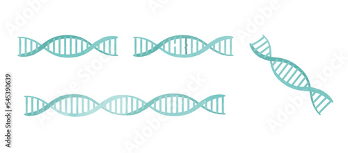 Cute gene DNA illustration set 01