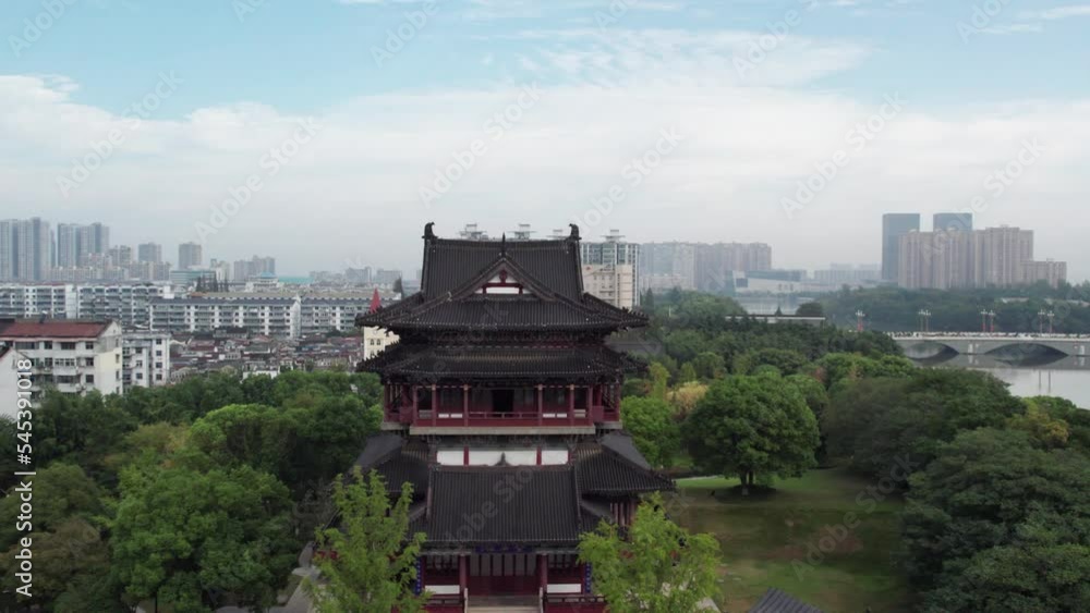 Aerial photography of Taizhou city landscape Aerial photography of Taizhou city landscape
