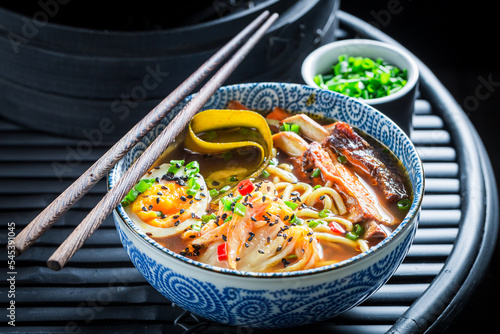 Hot and tasty Kimchi soup w...