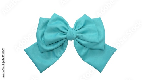 Bow hair with tails in beautiful turquoise color made out of cotton fabric, so elegant and fashionable. This hair bow is a hair clip accessory for girls and women.