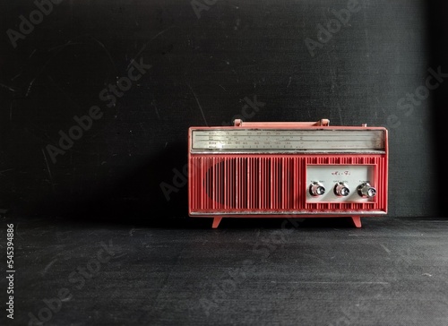 vintage transistor radio old black wallpaper background