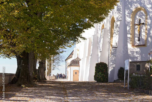 die Wallfahrtskirche Mariä Himmelfahrt auf dem Hohen Peissenberg in Oberbayern photo