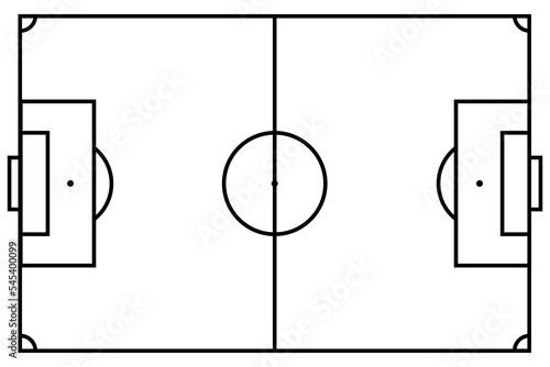 Football soccer field vector illustration