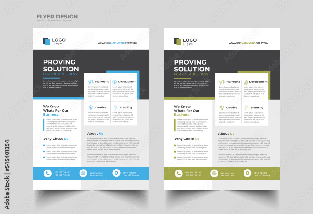 Corporate business flyer and template design.