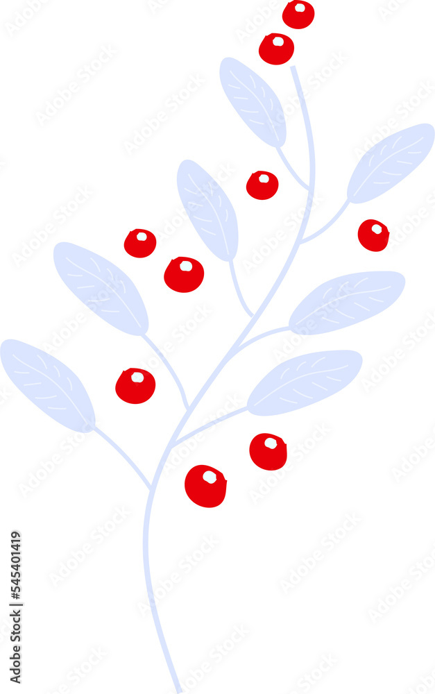Branch with red berries Branch with red berries