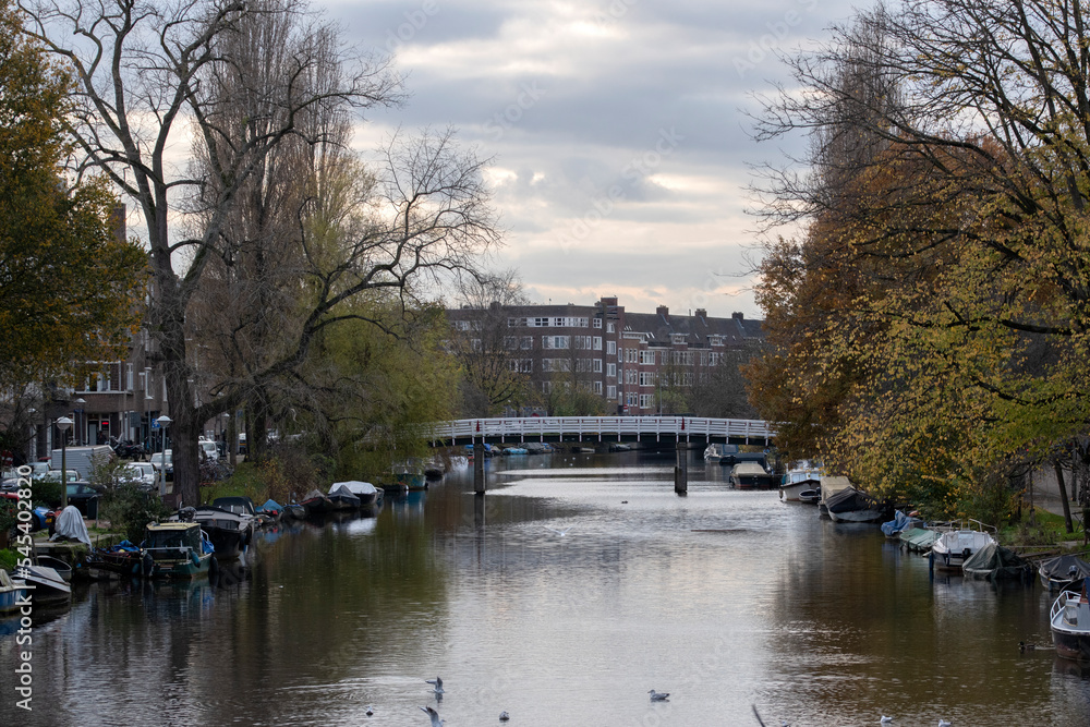 View At Ernst Cahn En Alfred Kohnbrug Bridge At Amsterdam The Netherlands 20-11-2020