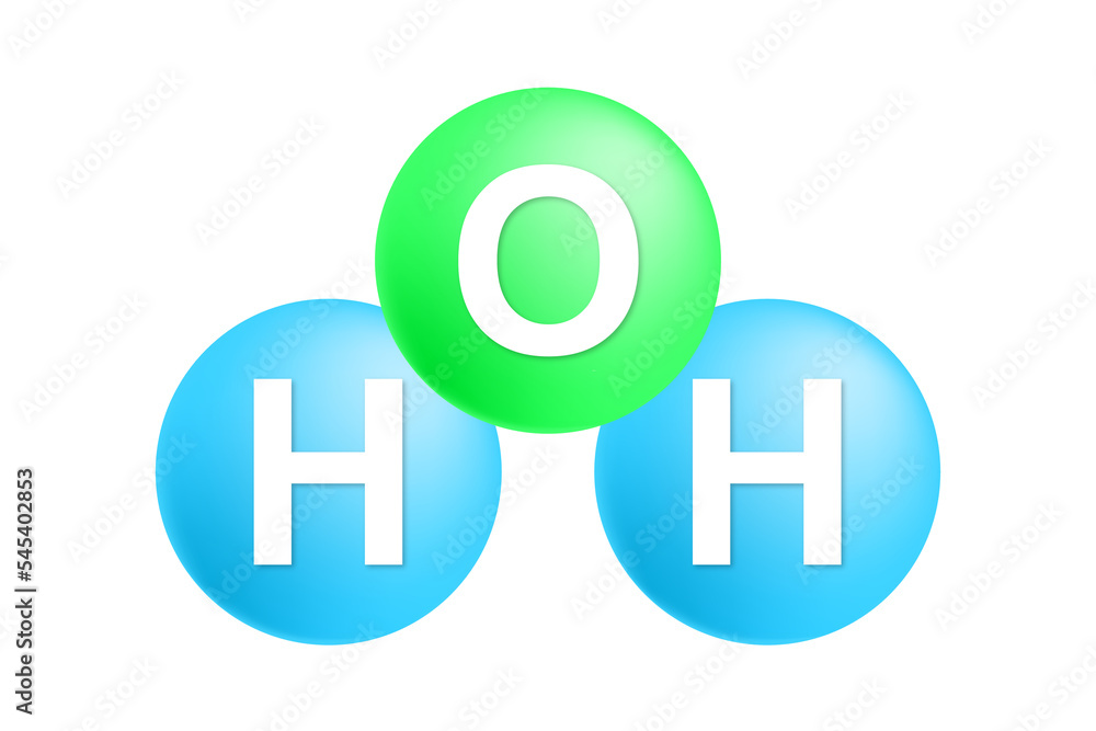 Fototapeta premium H2Oのイラスト(png)