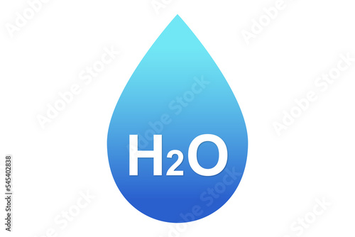 H2Oのイラスト(png)