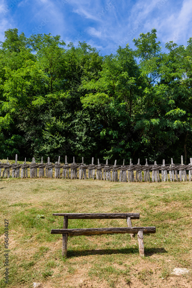 Old wooden fences of the village in Serbia Old wooden fences of the village in Serbia