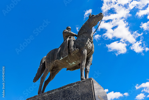 Mionica, Serbia - July 13, 2021: The central square in the city of Mionica in Serbia photo