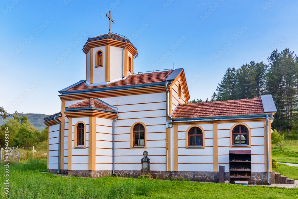 Pirot, Serbia -August 27, 2022: Monastery of the Holy Prophet Elijah(Manastir Svetog proroka Ilije:serbian) - Rsovci Pirot, Serbia -August 27, 2022: Monastery of the Holy Prophet Elijah(Manastir Svetog proroka Ilije:serbian) - Rsovci