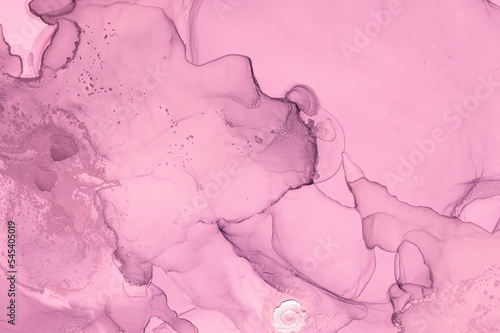Rose Liquid Marble. Acrylic Illustration. Oil