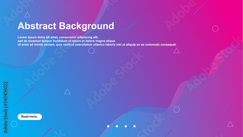 Blue Magenta Gradient Abstract Background, wallpaper or landing page, eps 10 editable vector